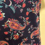 Lands' End Women's Supima Cotton Sleep Dress, Blue Floral paisley size Small Photo 2