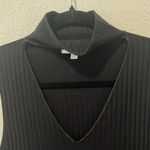 LNA  Black Ribbed Choker Mini Dress, Size XS Photo 3
