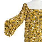 Anthropologie  tp Morgyn Floral Tunic Dress Yellow Ivory Size Large Photo 4