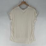 Loft  Size M Petite Lacy Mixed Media Tee High Low Dolman Split Sleeve Lightweight Photo 6