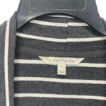 41 HAWTHORN Women's Gray White Striped Open Front Cardigan Plus Size 2X Photo 2