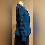 The Great Evystree NWT Ruffles outline Blue No Button Cardigan Condition SZ S Photo 2