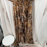 America & Beyond Women’s Large Leopard Maxi Dress Animal Print Photo 1
