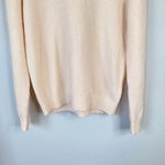 GENTLE HERD Cashmere Hoodie Sweater Waffle Knit Cream Peach Size Medium Photo 5
