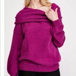 Free People Womens Sweater Purple Echo Beach Cowl Neck Wool Blend Pullover Small Photo 0