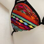 The Bikini Lab 🌞NWT multicolored tribal triangle top A60 Photo 2