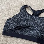Nike Black & Leopard Print Racerback Sports Bra Women's Size Large No Padding Photo 1