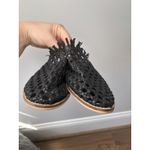 Free People  Women's Black Mirage Mules Woven Leather Slip On Boho Size 38 Photo 7
