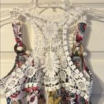Self Esteem Floral Crochet Strap Tank Top Small Photo 5