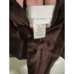 Susan Graver Style Brown And Blue Velour Satin Reversible Button Up Jacket S Photo 1