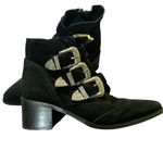 ASOS Relieve Black Suede Ankle Boots Buckle Womens Size US 4 Photo 1