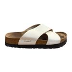 Birkenstock Betula by Leather Criss Cross Slide Sandals Women’s Size 9 White Photo 3