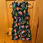 J Crew Factory Floral basketweave dress in Imogine Floral Navy square neck 0 Photo 1