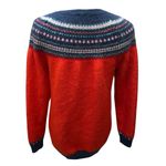 Gap Maternity Circular Fair Isle Holly Berry Sweater Sz Large Mohair Wool Blend Photo 5