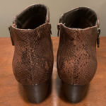 Style & Co . Women's Brown Faux Leather Python Zip Booties Shoes Size 8.5 EUC Photo 4