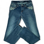 Grace in LA Embellished Pockets Bootcut Jeans Medium Wash Denim Blue Size 26 Photo 0