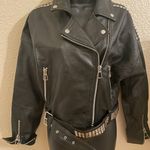 DKNY Victoria Embellished Moto Jacket Leather Jacket nwt Photo 4