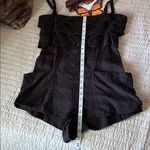 Anthropologie NWT By Strapless Linen Romper black small​ Photo 9