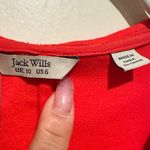 Jack Wills Red Peter Pan Collar Short Sleeve Embroidered Dress 6 Photo 6