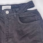 frame denim FRAME Le High N Tight Straight Cut-Out Waist‎ Jeans in Film Noir Black Size 25 Photo 9