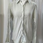 Victoria's Secret Women's  Button Down Shirt S White Light Blue Photo 0