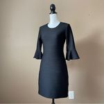 Shoshanna  | Black Bell Sleeve Cocktail Dress Sz 2 Photo 3