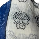 #795 Blue and White with Skull Print Scarf Photo 2