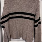 Kerisma  beige sweater with black stripe has some angora and wool size s/m Photo 2