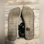 MIA  Ellen Platform Sandals Size 8 1/2 Black White Ankle Strap Leather Photo 7