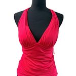 Bleu Rod Beattie NWT!  Kore Halter Tankini Top Swim Scarlet Red - Size 6 Photo 3