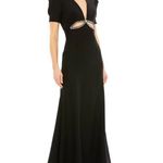 Mac Duggal NWT Puff Sleeve Black Cut Out Gown Dress 6 2630 Photo 0