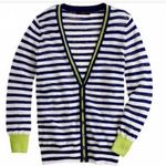 J.Crew Striped Blue Accent Cardigan Photo 3