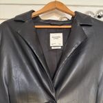 Abercrombie & Fitch  Black Vegan Leather Blazer Jacket Photo 5