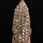 Nail Claw Rhinestone Ring Gold Photo 0