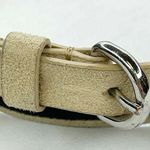 Loft Ann Taylor Skinny Faux Suede Belt Silver Buckle Medium (M) β¨ Photo 5
