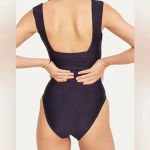J.Crew NWT Ruched Square Neckline Navy One Piece Bathing Suit Size 22 Photo 1