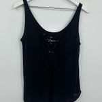 Abercrombie & Fitch  A & F Essentials Black Lace V Neck Tank Top Size Medium Photo 1