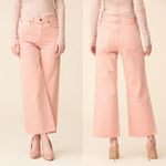 SLVRLAKE Grace Ankle Cropped Dusty Pink Women’s Flare Wide Leg Jeans Size 24 Photo 3
