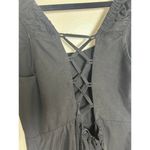 ZARA  Milk Maid Dress Black Linen Blend Size XL Photo 4