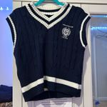 navy blue and white sweater vest Size M Photo 0