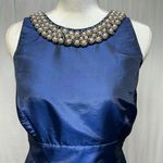 Dress Barn Vintage Midnight Blue coquette  Romantic Dress with pockets and Pearl neckline Photo 6
