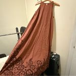 Anthropologie Mauve by  Daphne Embroidered Honey Brown Midi Dress Photo 3