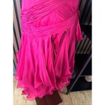 David's Bridal David’s bridal size 1/2 fusia dress y2k long train prom or homecoming Photo 5