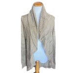 Knox Rose Womens  Crocheted Open Front Waterfall Shimmer Cardigan - Sz XL Photo 1