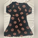 Komil Black Cocoon Long Sleeve Graphic Print Midi Dress Size Small Blue Photo 3