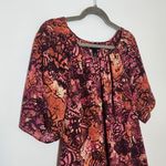 Maggie Barnes  Pink and Purple Print Short Sleeve Top Size 0X 14/16 Photo 2