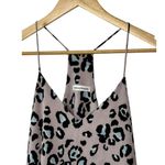 Newbury Kustom  Purple & Blue Leopard Print Loose Racerback Tank Top Womens Small Photo 2