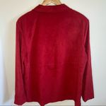 Dress Barn Vintage red suede button up long sleeve Photo 6