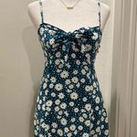 Forever 21 Teal Green & White Ditsy Floral Print Sleeveless Mini Dress - S Photo 4