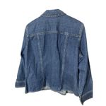 Liz Claiborne Women's Denim Shirt Jacket Studded Collar Button Front Size L Photo 4